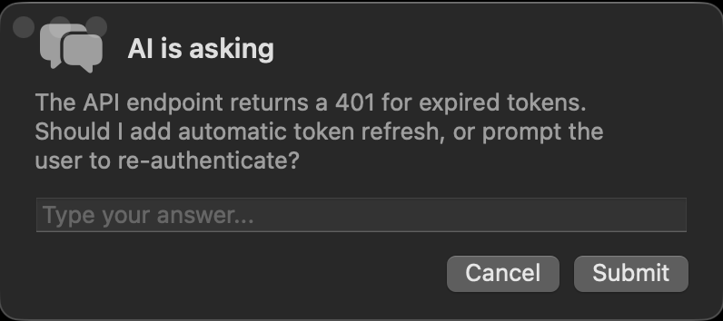 AI Dialog — Native macOS dialogs for AI agents